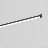 Modern Slim Black Metal LED Floor Lamp Remote Control Image - 10