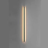 Modern Slim Black Vertical LED Wall Sconce Light Image - 2