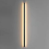 Modern Slim Black Vertical LED Wall Sconce Light Image - 3