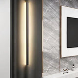 Modern Slim Black Vertical LED Wall Sconce Light Image - 4