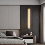 Modern Slim Black Vertical LED Wall Sconce Light Image - 6