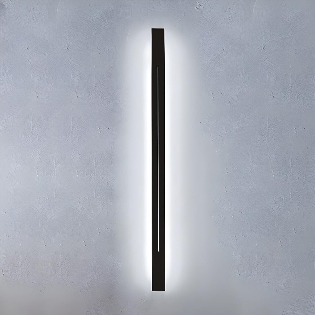 Modern Slim Vertical Black Acrylic LED Wall Sconce Image - 7