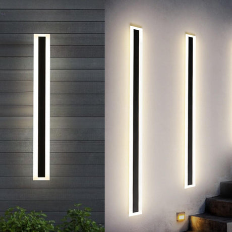 Modern Slim Vertical Outdoor LED Wall Light Image - 1