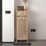 Modern Slim Wood Hallway Beige Medium Shoe Cabinet Image - 8