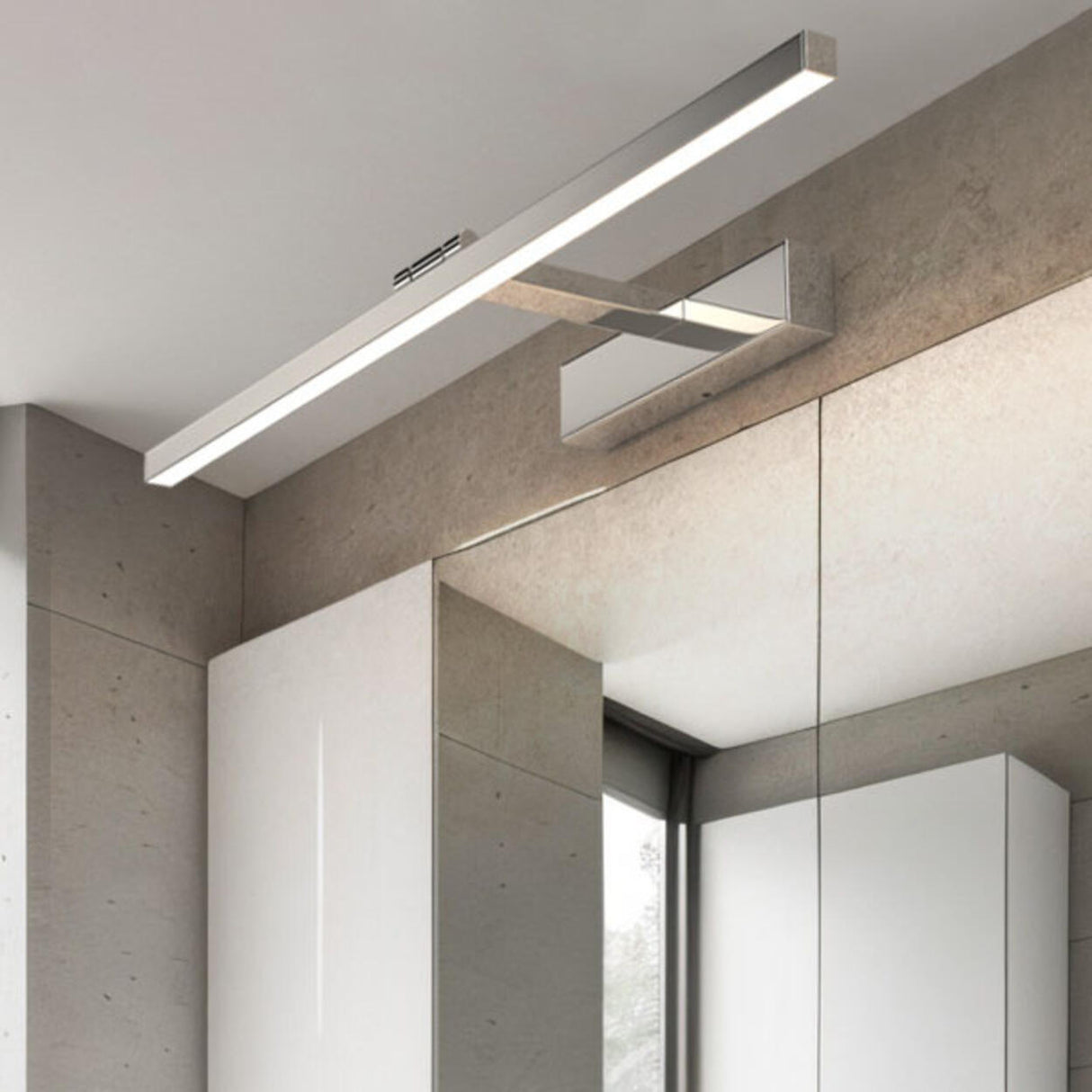 Modern Sliver Geometric LED Bathroom Vanity Light  Image - 3