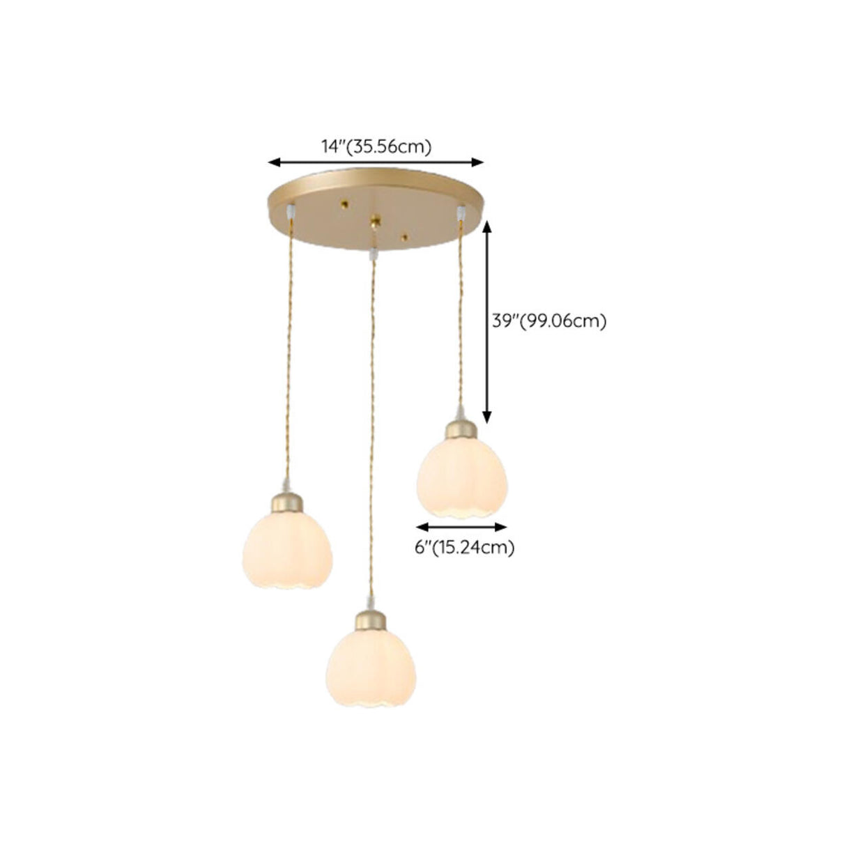 Modern Small Brass White Glass Ball Pendant Light Bedroom Image - 17