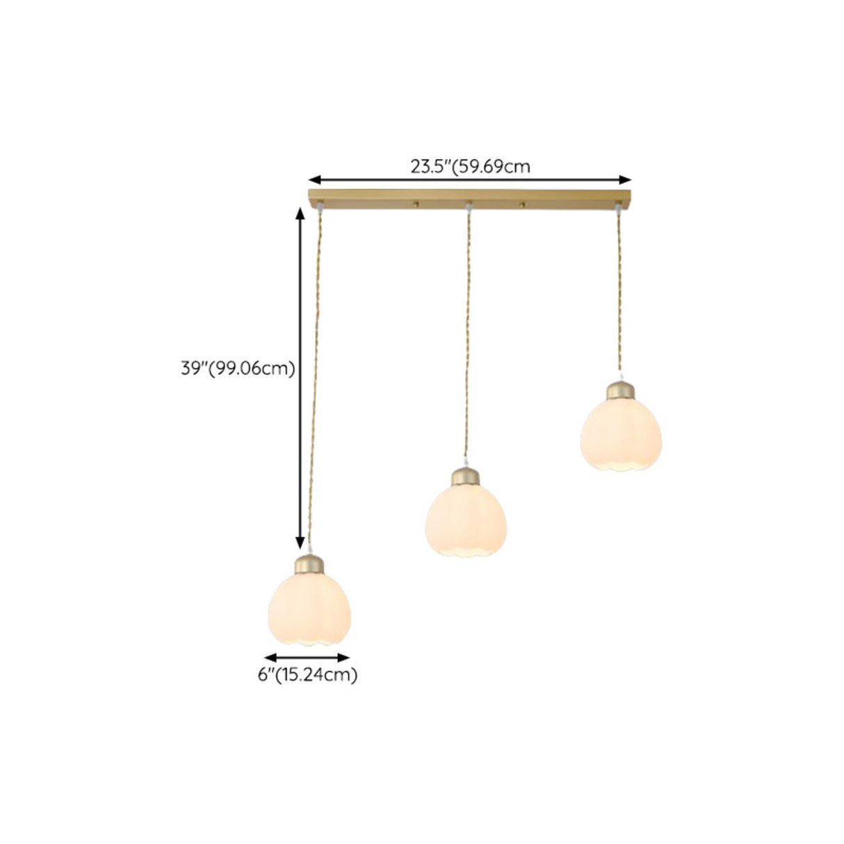 Modern Small Brass White Glass Ball Pendant Light Bedroom Image - 18