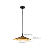 Modern Small Cone Wood Umbrella Pendant Light Image - 12