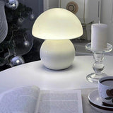 Modern Small Globe Ceramic Base White Dome Table Lamp Image - 4