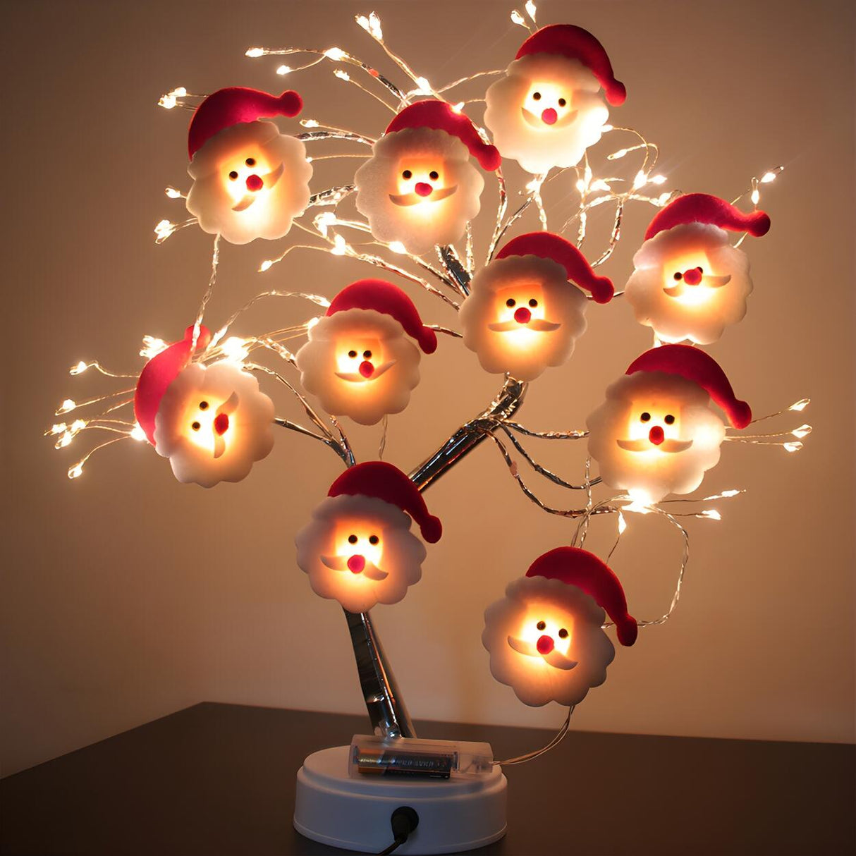 Modern Snowman Plush Doll LED Christmas String Lamp Image - 3