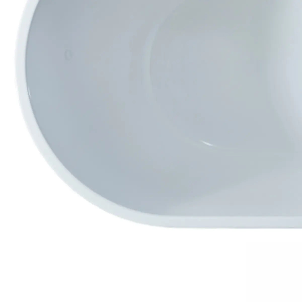 Modern Soaking Oval Freestanding PMMA White Bathtub Image - 10