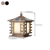 Modern Solar Pagoda Lantern Outdoor Decor Post Light Image - 20