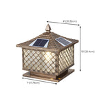 Modern Solar Pagoda Lantern Outdoor Decor Post Light Image - 24