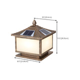 Modern Solar Pagoda Lantern Outdoor Decor Post Light Image - 28