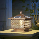 Modern Solar Pagoda Lantern Outdoor Decor Post Light Image - 4