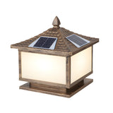 Modern Solar Pagoda Lantern Outdoor Decor Post Light Image - 6