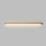 Modern Solid Wood Rectangular LED Vanity Light Image - 10