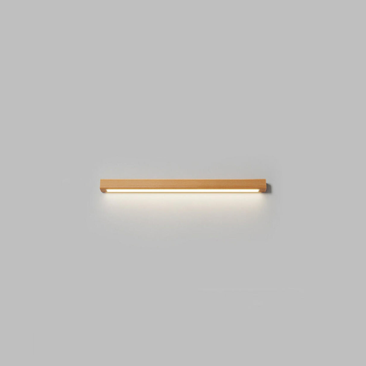 Modern Solid Wood Rectangular LED Vanity Light Image - 6