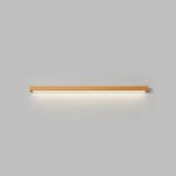 Modern Solid Wood Rectangular LED Vanity Light Image - 8