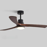 Modern Solid Wood Standard Ceiling Fan with Light Image - 13