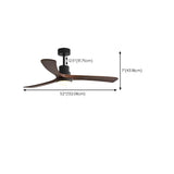 Modern Solid Wood Standard Ceiling Fan with Light Image - 18