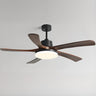 Modern Solid Wood Standard Ceiling Fan with Light Image - 6