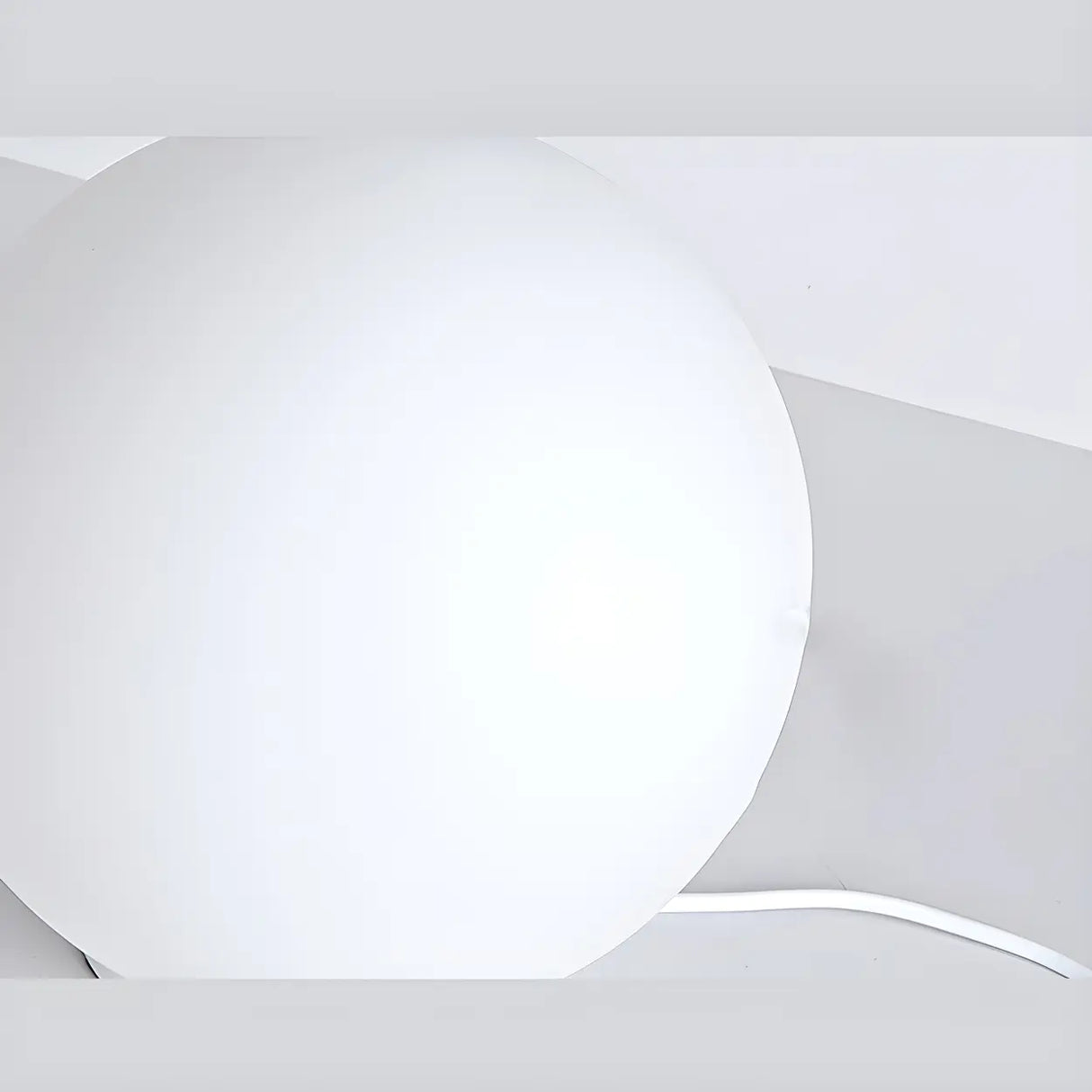 Modern Sphere Glass Bedside Lamp White Ambient Light Image - 10