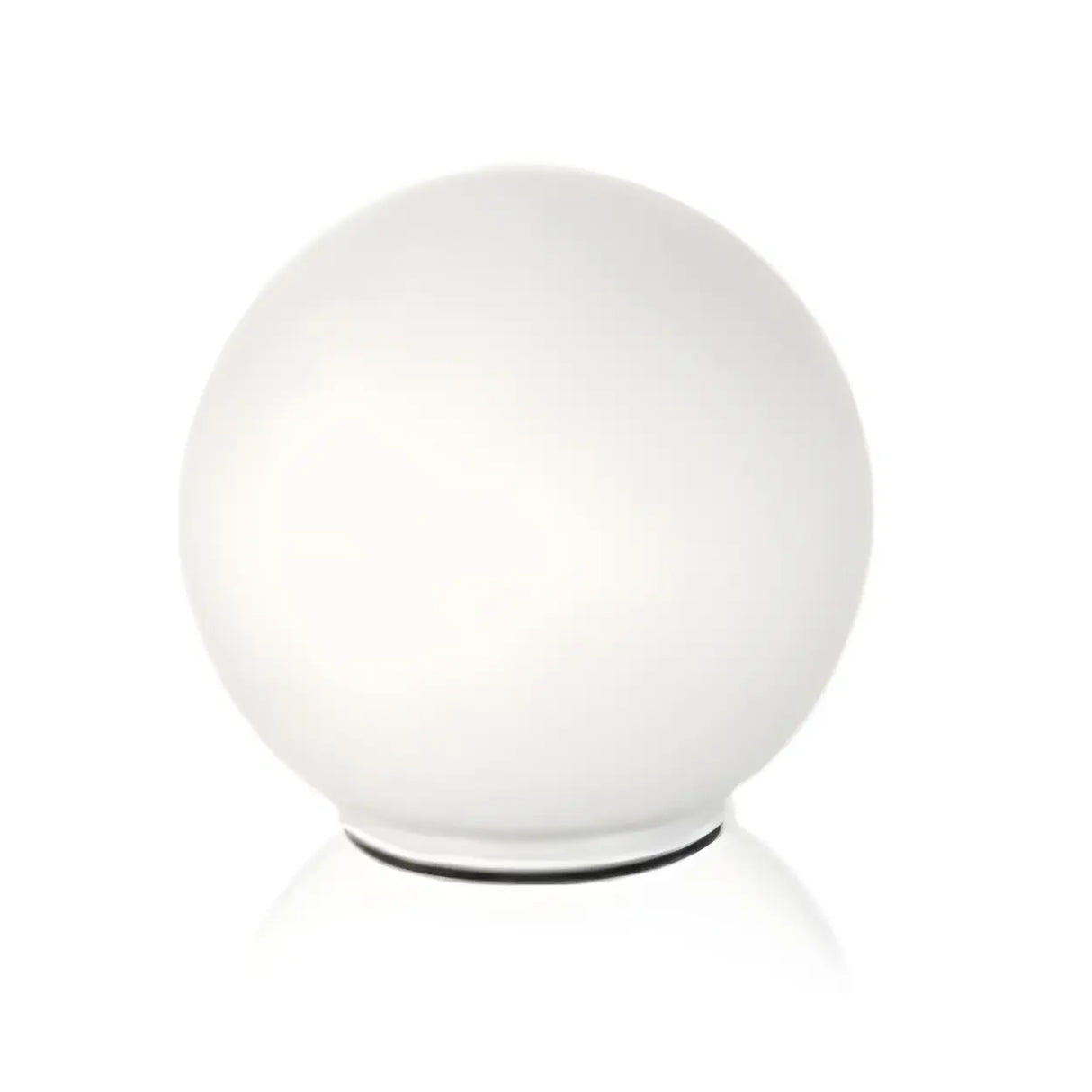 Modern Sphere Glass Bedside Lamp White Ambient Light Image - 2