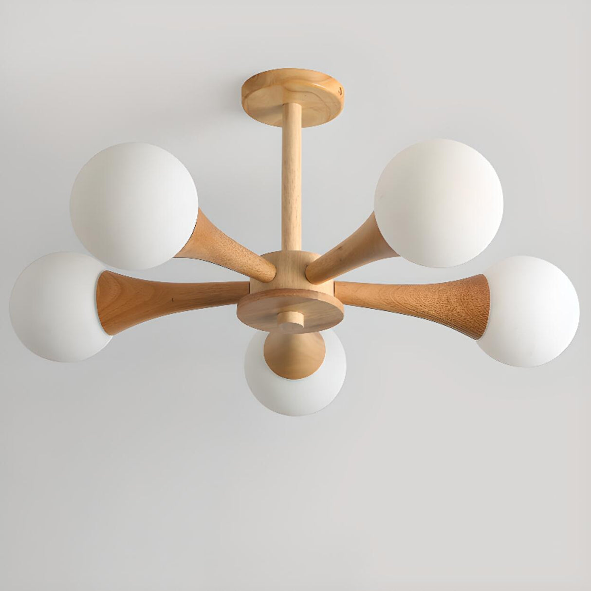 Modern Sphere Semi-Flush Mount Ceiling Light 4-Light Image - 10