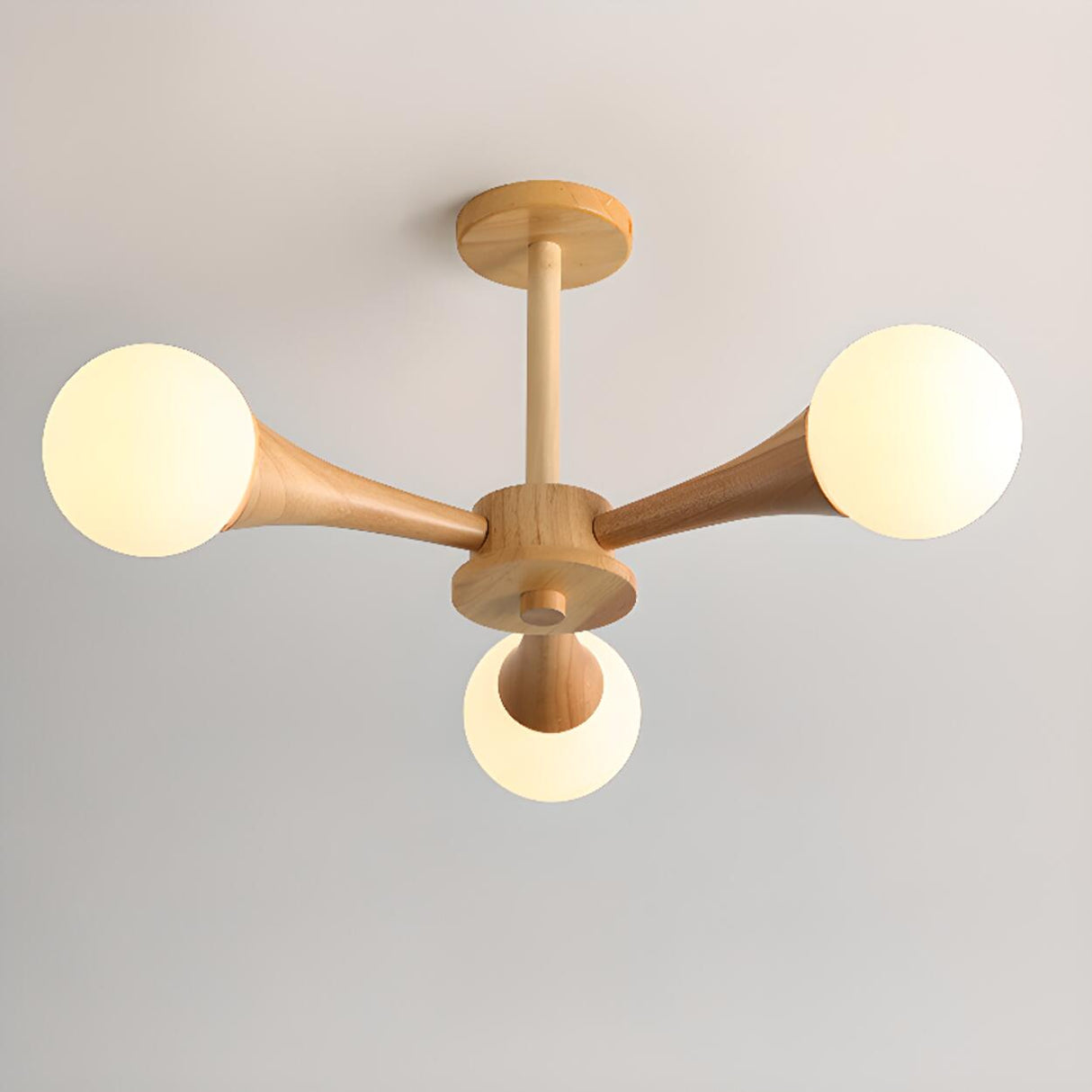 Modern Sphere Semi-Flush Mount Ceiling Light 4-Light Image - 12