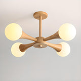 Modern Sphere Semi-Flush Mount Ceiling Light 4-Light Image - 13