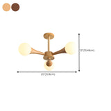 Modern Sphere Semi-Flush Mount Ceiling Light 4-Light #size