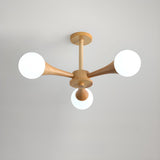 Modern Sphere Semi-Flush Mount Ceiling Light 4-Light Image - 2