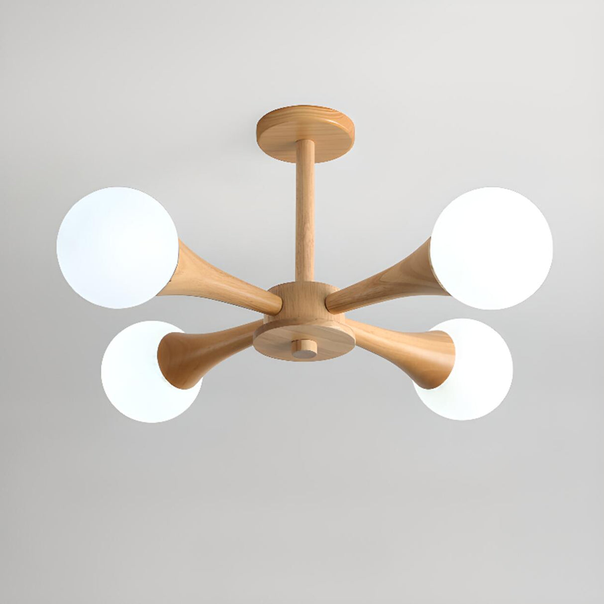 Modern Sphere Semi-Flush Mount Ceiling Light 4-Light Image - 3