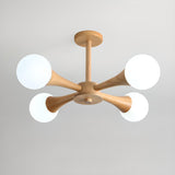 Modern Sphere Semi-Flush Mount Ceiling Light 4-Light Image - 3