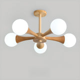 Modern Sphere Semi-Flush Mount Ceiling Light 4-Light Image - 8