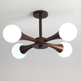 Modern Sphere Semi-Flush Mount Ceiling Light 4-Light Image - 9