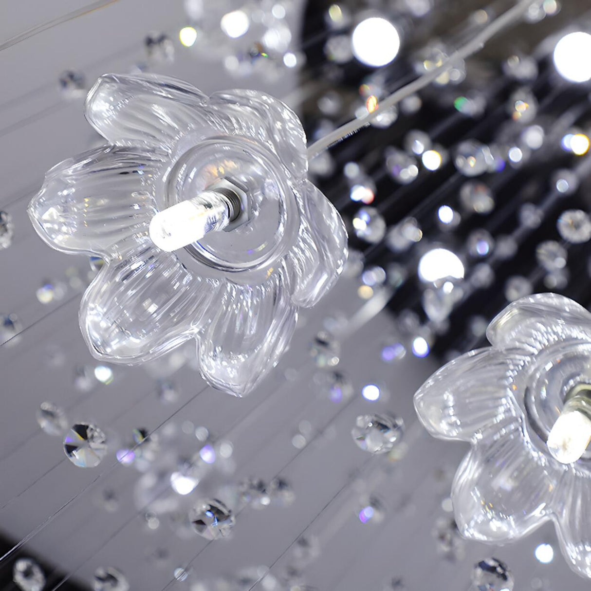 Modern Spiral Crystal Chandelier Pendant Light Stairwell Image - 7