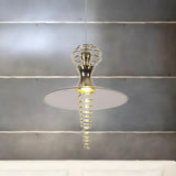 Modern Spiral Flared Metal Living Room Pendant Light Image - 2