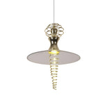 Modern Spiral Flared Metal Living Room Pendant Light Image - 4