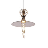 Modern Spiral Flared Metal Living Room Pendant Light Image - 8