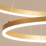 Modern Spiral Gold Ring Acrylic LED Pendant Chandelier Image - 13