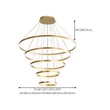 Modern Spiral Gold Ring Acrylic LED Pendant Chandelier Image - 17