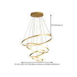 Modern Spiral Gold Ring Acrylic LED Pendant Chandelier Image - 19