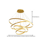 Modern Spiral Gold Ring Acrylic LED Pendant Chandelier Image - 20