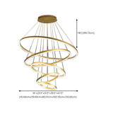 Modern Spiral Gold Ring Acrylic LED Pendant Chandelier Image - 21