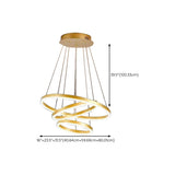 Modern Spiral Gold Ring Acrylic LED Pendant Chandelier Image - 22