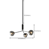 Modern Sputnik Black Glass Globes Chandelier   Image - 19