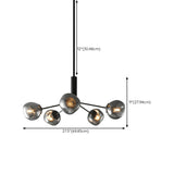 Modern Sputnik Black Glass Globes Chandelier   Image - 20