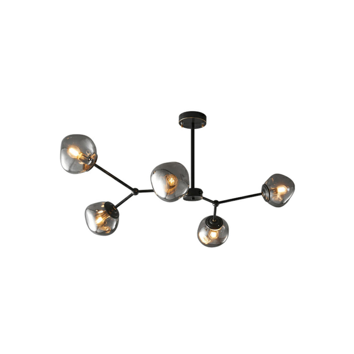 Modern Sputnik Black Glass Globes Chandelier   Image - 5